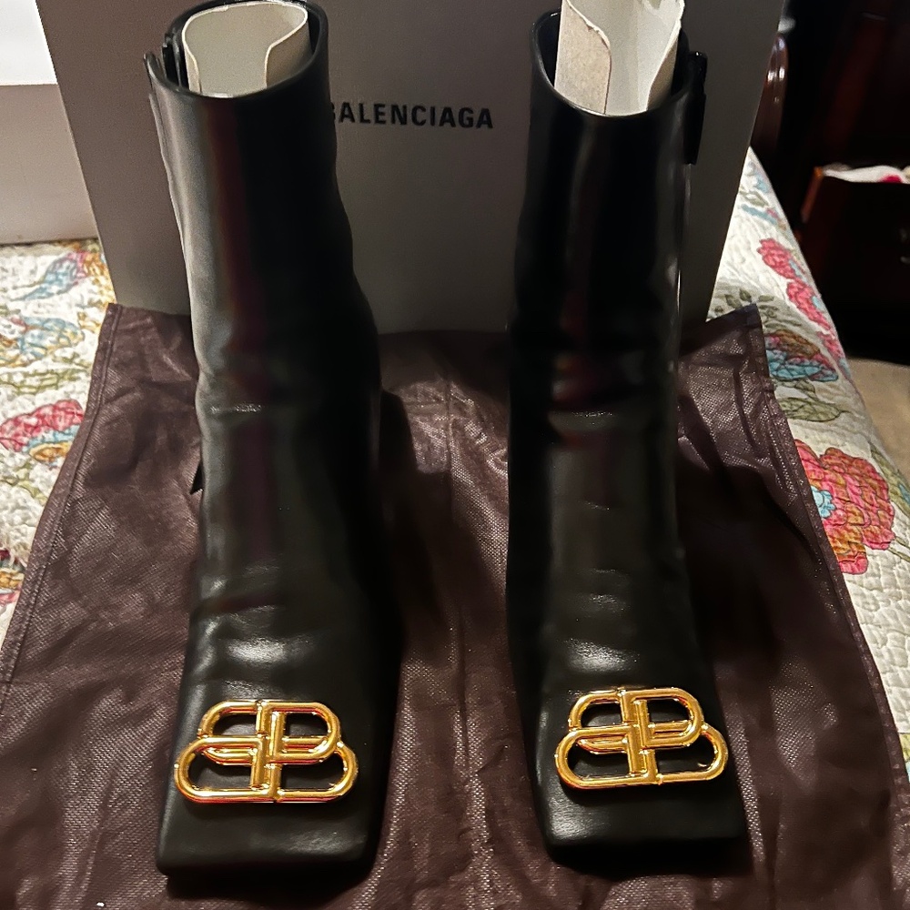 Balenciaga Black Ankle Boots